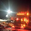Madill Loader with Rider Series Double Row Light Bars at Work at Night