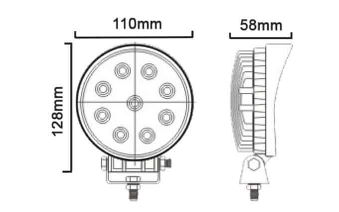 N627 – 4.5″ Round – 60º Flood – NightRider LEDS | Automotive, Equipment ...