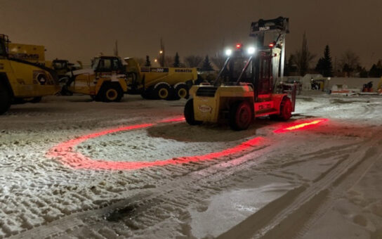 Fork Lift with Red Zone Lights