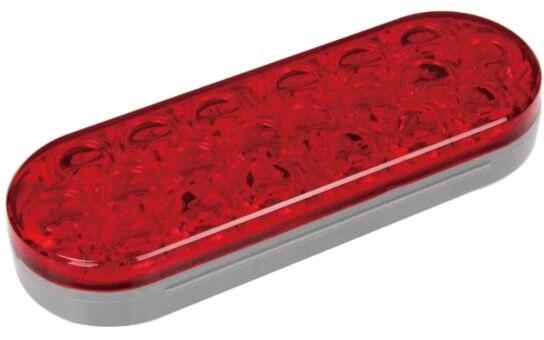 6" Oval Red Stop/Tail/Turn Light