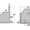 Right Angle Bracket for Safety Whips - Dimensions