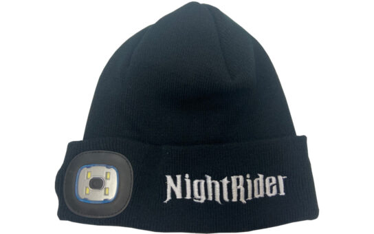 Black Toque with LED lights in the center.