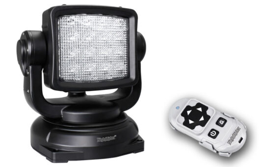 Aspect Front View of Remote Control Search Light with Remote Control - Flood Beam Version